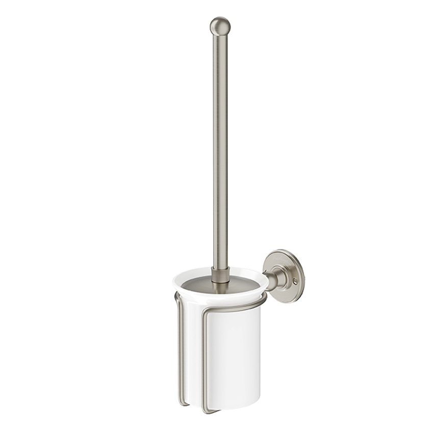 Burlington Brushed Nickel Toilet Brush Holder